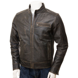 Customizable Men's Vintage Cowhide Leather Biker Jacket Breathable Waterproof Windproof High Street Style Made Sialkot Pakistan - Product Image 3