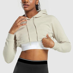 เสื้อฮู้ดผู้หญิงแขนยาวแบบสั้นพร้อมโลโก้ตามสั่งปัก OEM ODM เสื้อผ้าลำลองส่วนบุคคลจากโรงงานโดยตรง - Product Image 4