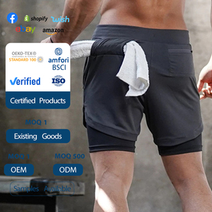 2024 noticias doble capa ligera de alto estiramiento muscular baloncesto hombres gimnasio ropa deportiva Fitness correr pantalones cortos DDP envío - Product Image 4