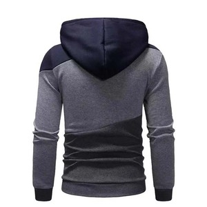 Bloc couleur Gym Fitness hommes à capuche haute qualité fermeture éclair à manches longues personnalisé polaire matériel bases respirant hiver à capuche - Product Image 5