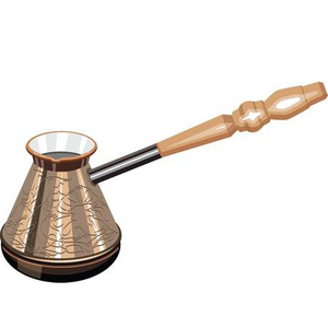 Cafetera de latón de 600 ml, cafetera turca, griega, árabe, Cezve con mango de madera - Product Image 6