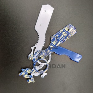 Wholesale High Quality Changeable Blade Barber Stainless Steel Double <b>Ring</b> Replaceable Blade Barber Finger Razor - Product Image 5