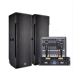 Enceinte de scène de grande taille en bois pour extérieur, avec double woofer de 15 pouces, économique - Product Image 1