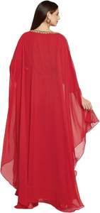 <b>Direct</b> Order <b>Beaded</b> Ball Gown Muslim Abaya Crystal Embellished Full-Length Solid Pattern Anti-Static Feature Floor-Length - Product Image 3