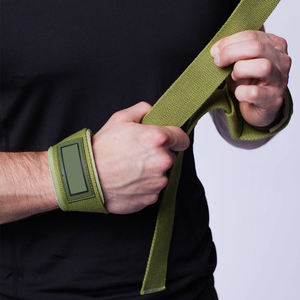 Olive Green Color OEM ServiceGood Selling Make Your Own Weightlifting Gym Fitness Wear <b>Lifting</b> <b>Straps</b> BY AMAZING INDUSTRIES - Product Image 5