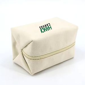 Wholesale Custom Fashion Plain Pattern <b>Makeup</b> Pouch Canvas Cosmetic <b>Travel</b> <b>Bag</b> with Zipper | OEM & ODM - Product Image 4