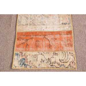 Turkish <b>Rug</b>, <b>Runner</b> 1.6x5.1 ft Vintage <b>Rug</b>, Orange Persian Wool <b>Rug</b> - Product Image 5