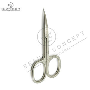 Tijeras para Cutículas de Acero Inoxidable con Hoja Recta para Diestros, Forma Curva, Alta Calidad, Premium, Beauty Concept International - Product Image 3