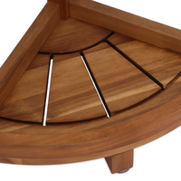 Banc d'angle en bois massif d'acacia Furaka, imperméable, couleur naturelle, taille personnalisable pour chambre à coucher, cuisine, salle de bain, salon