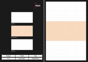 กระเบื้องบุผนังเซรามิกขนาด 300x600 มม. สำหรับห้องน้ำและห้องครัว ผิวมันเงา/ด้าน ลายแกะสลักแบบน้ำตาล ดีไซน์หรูหราสำหรับตกแต่งผนังภายใน - Product Image 3