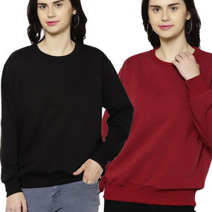 Nuevo diseño de alta calidad de algodón de gran tamaño liso para mujer nuevo estilo sudadera con su propio logotipo sudadera - Product Image 6