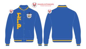 Nouveauté Sorority Sigma Gamma Rho Vestes à blocs de couleurs OEM Divine Nine Veste universitaire à manches raglan en laine et en cuir pour le corps - Product Image 4