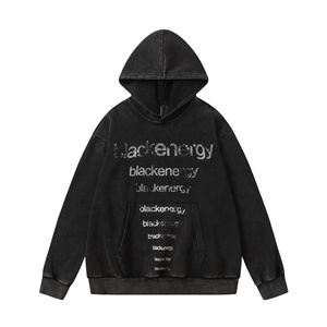 Serigrafiado 100% algodón Heavyweight Hoodie 420 GSM talla grande logotipo personalizado serigrafía en relieve sudaderas con capucha para hombres - Product Image 2