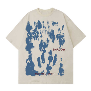 Vêtements de rue personnalisés de haute qualité en coton surdimensionné T-shirt graphique lourd sérigraphié pour hommes - Product Image 5