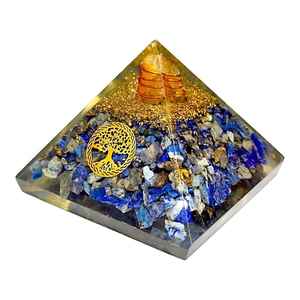 Pyramide d'énergie orgone de tourmaline noire faite à la main avec bobine de cuivre et protection EMF en cristal et outil de guérison spirituelle - Product Image 1