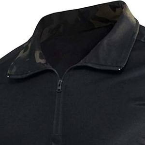 Vêtements pour hommes de taille plus polos pour hommes 100% coton polyester demi-fermeture éclair polos de bonne qualité OEM avec logo personnalisé - Product Image 2