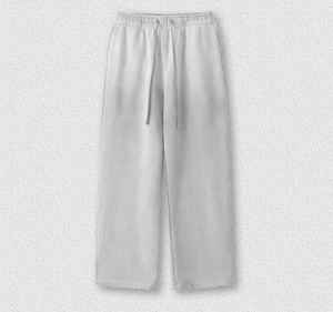 Pantalones de chándal lavados vintage de 2025 colores personalizados, ropa de calle de lana de algodón en blanco para hombre, pantalones deportivos lavados con ácido desgastados para correr - Product Image 5