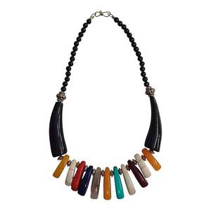 สร้อยคอเรซินสไตล์ใหม่สำหรับเด็กผู้หญิงและผู้หญิงเครื่องประดับธรรมชาติเป็นมิตรกับสิ่งแวดล้อมสร้อยคอสำหรับส่งออกขายดี Taqi งานฝีมือ - Product Image 1