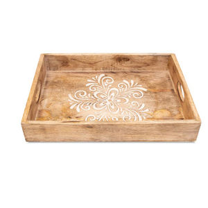 Plateau de rangement de cuisine en bois d'acacia de haute qualité pour hôtels et restaurants plateaux de service - Product Image 4