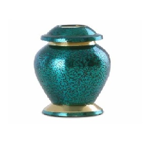 High Quality Brass Cremation <b>Keepsake</b> Urns With Gold And Green Marble Finished Metal Funeral Urns <b>For</b> Human <b>Ashes</b> - Product Image 4