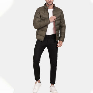 Custom logo satin winter bomber plus size puffer <b>4XL</b> Warm <b>Jacket</b> Winter <b>Jacket</b> Men Solid Color Mens Down <b>Jacket</b> with Coat 2 - Product Image 6