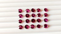 Rhodolite framboise naturelle grenat 4mm pierre précieuse forme ronde grenat pierres coupées facettes violet rouge grenat gemmes en vrac pour bijoux