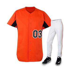 Sublimación personalizada Uniforme de béisbol para hombre Jersey con botones de alta calidad con pantalones cortos y pantalones cortos a la venta - Product Image 5