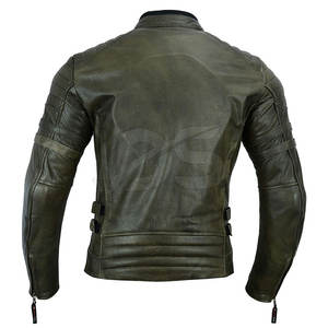 Chaqueta de Motociclismo de Cuero Vacuno, Protección para Todo Clima, Ligera, Transpirable con Ventilación - Product Image 4
