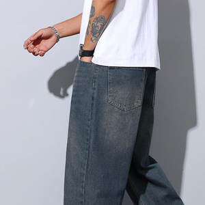 Nueva ropa de moda Ropa casual Pantalones de mezclilla de gran tamaño para hombres Nuevo estilo Uso al aire libre Streetwear Pantalones de mezclilla de gran tamaño para hombres - Product Image 5