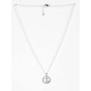 NOVAMART Fine 925 Sterling Silver Anchor Pendant Halo Rhodium Plated <b>Necklace</b> <b>Chain</b> Trendy Christian for Gift Zircon Diamond Pea - Product Image 3