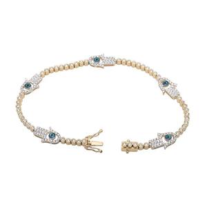 Bracelet à la mode en or blanc 10 carats avec diamants de laboratoire avec pierres scintillantes, parfait pour les occasions élégantes - Product Image 6