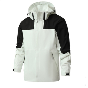 Vente en gros de logo personnalisé noir imperméable coupe-vent de sport pour hommes dernière conception longue veste de pluie à col montant veste de neige - Product Image 2