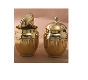 Recipiente de Metal con recubrimiento en polvo blanco de nueva llegada con tapa de madera Contenedor de almacenamiento de alimentos - Product Image 4