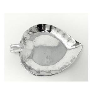 Plateau de service moderne en aluminium argenté avec design de feuille métallique complexe pour la maison et l'hôtel - Product Image 1