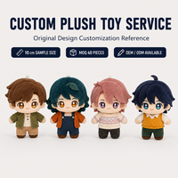 Ensemble de poupées en peluche personnalisées, figurines en peluche douces, jouets OEM ODM en gros avec emballage personnalisé