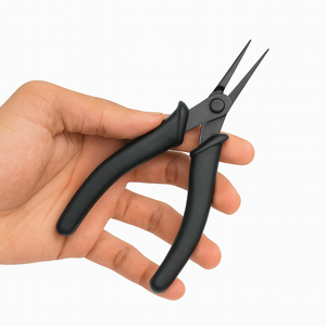 Jewelry Making Round Nose Pliers Black Handle Stainless Steel Beading <b>Craft</b> <b>Wire</b> Forming Looping Tool 5" - Product Image 3