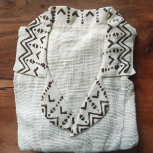 Chaqueta corta de algodón blanco para mujer de estilo bohemio ecológico tejido transpirable de alta calidad de primera calidad con cuello levantado Otoño Invierno - Product Image 4