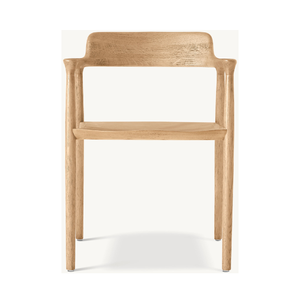 Silla de comedor de madera minimalista, silla duradera de madera maciza con respaldo cómodo para comedor - Product Image 1