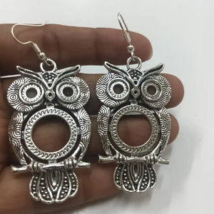 Ojo pegadizo búho indio nupcial conjunto de pendientes de latón de moda para la cena de boda ocasiones festivas para mujeres - Product Image 1