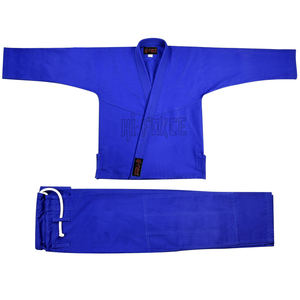 Mélange de coton brésilien Jiu Jitsu Gi BJJ Gi Kimono pré-rétréci Jiu Jitsu uniforme bleu/blanc/noir ensemble - Product Image 5