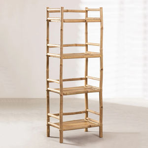 Étagère KD pliante en bambou à 3 niveaux pour intérieur extérieur pour salle à manger salon chambre à coucher salle de bain cuisine meubles de maison pour appartement hôtel - Product Image 2