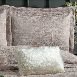 Guzide Sara Dried Rose 4-Piece Customized Classic Luxury Home <b>Bedspread</b> <b>Set</b> 100% Chenille Organic Woven Striped Washable Ant - Product Image 3