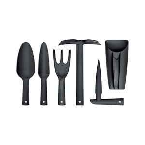Lot de 4 pots de fleurs ronds en plastique Prosperplast Splofy 5L gris, 21,8x18,4cm + 1 lot de 6 outils de jardin GRATUIT - Product Image 6