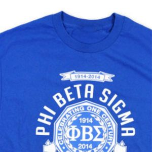 PBS เสื้อลายกราฟิก100% สีดำและสีน้ำเงิน, เสื้อโพลีเอสเตอร์ phi Beta Sigma พร้อมพิมพ์โลโก้ทีมเสื้อผ้าเป็นพี่น้องผู้ชาย - Product Image 3