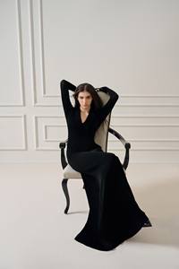 Haute qualité femmes robes élégantes MARTHA WRAP longue robe réglable fermeture à glissière formelle mode printemps dame robe de soirée - Product Image 4