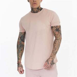 T-shirts en coton 100% respirants et écologiques à ourlet arrondi pour hommes avec logo personnalisé en gros, impression sérigraphique, vêtements de sport - Product Image 2