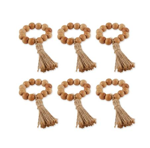 Servilletero con cuentas de madera, recién llegado y fiestas, artículo decorativo para bodas y fiestas, servilletero de mesa de comedor amigable - Product Image 2