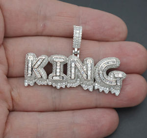 Colgantes de Moissanita Totalmente Incrustados en Plata 925, Chapados en Rodio/Oro, Estilo Hip Hop, Vintage Glamuroso, Joyería Fina, Mejores Precios, Dijes - Product Image 1