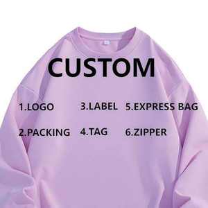 2025 nuevo estilo logotipo personalizado 330g impresión Digital 100% algodón sólido invierno hombres polar pulóver sudadera de peso pesado - Product Image 4