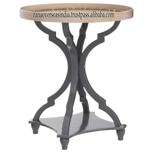 Bandeja de calidad superior Diseño superior Mesa central de madera decorativa Nueva llegada Mesa auxiliar de aspecto moderno Uso para el hogar Oficina Restaurante - Product Image 1